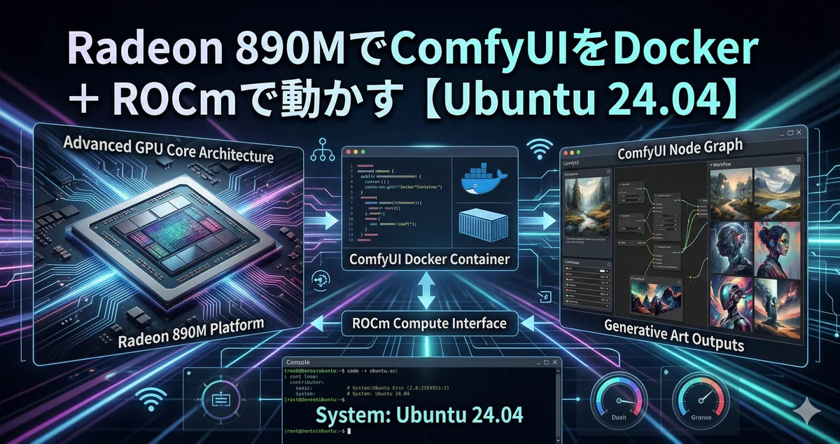 Radeon 890MでComfyUIをDocker + ROCmで動かす【Ubuntu 24.04】